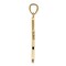 14K Yellow Gold Cross Pendant Charm Religious Jewelry 30 X 17mm